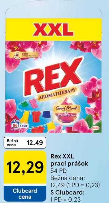 Rex XXL prací prášok, 54 PD 