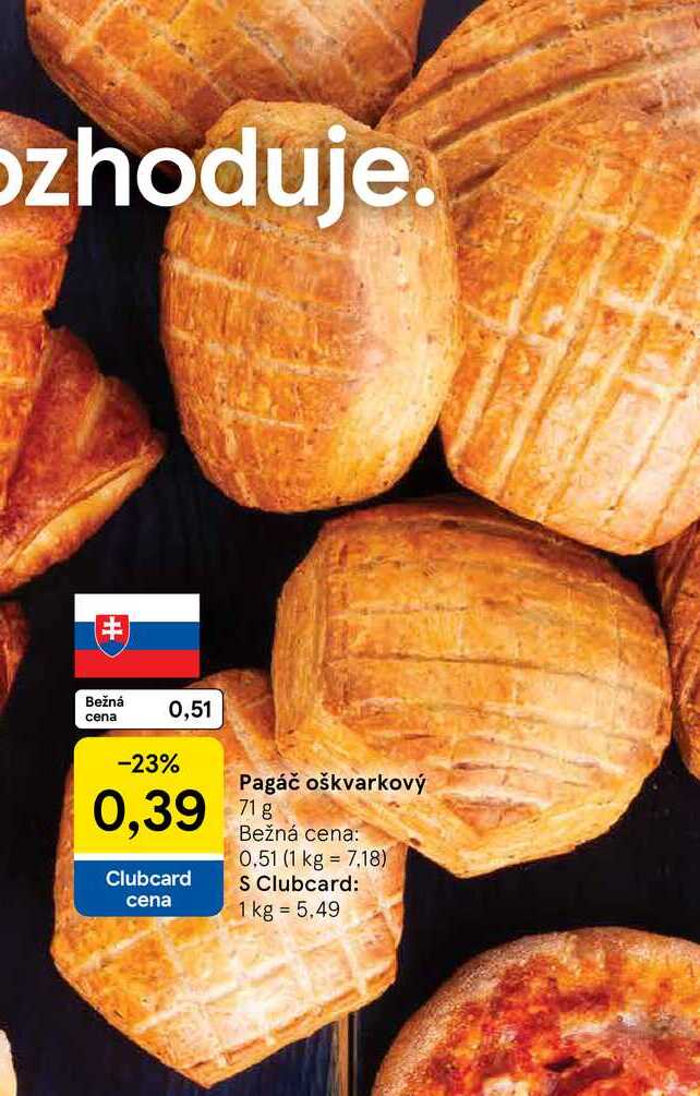 Pagáč oškvarkový, 71 g