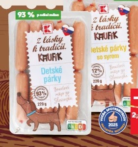 Z lásky k tradícii Kaufík Párky so syrom