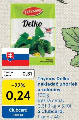 Thymos Delko nakladač uhoriek a zeleniny, 100 g