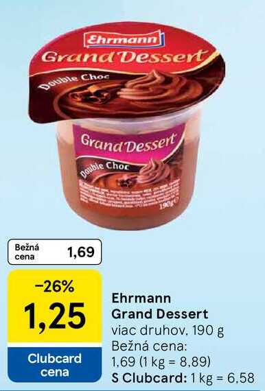 Ehrmann Grand Dessert, 190 g