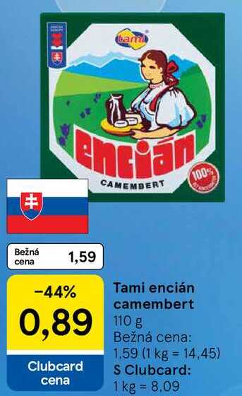 Tami encián camembert, 110 g