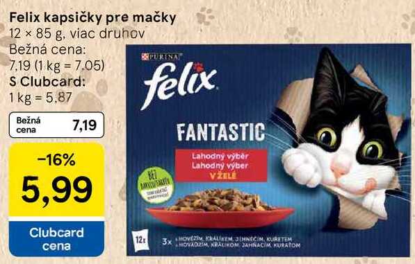 Felix kapsičky pre mačky, 12x 85 g