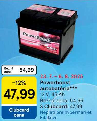 Powerboost autobatéria