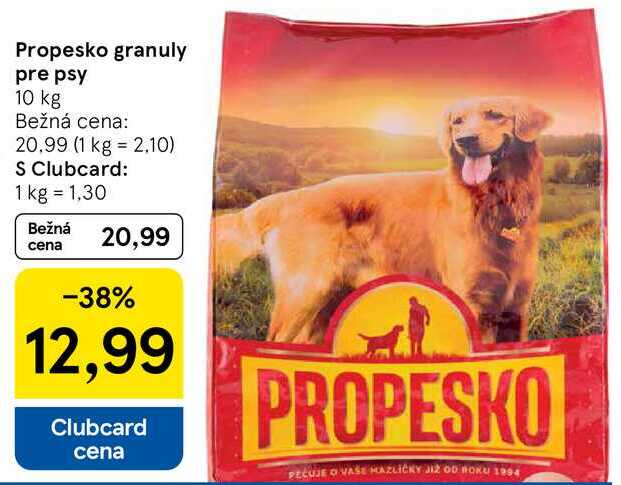 Propesko granuly pre psy, 10 kg