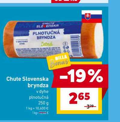 Chute Slovenska bryndza v dyhe plnotučná 250 g