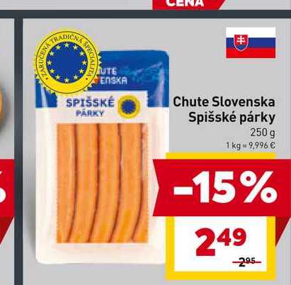 Chute Slovenska Spišské párky 250 g