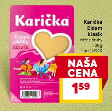Karička Eidam klasik rôzne druhy 100 g 