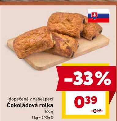 Čokoládová rolka 58 g 
