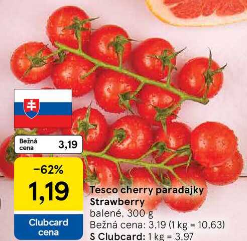 Tesco cherry paradajky Strawberry, 300 g