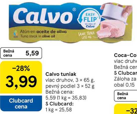 Calvo tuniak, 3x 65 g