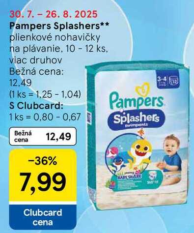 Pampers Splashers, 10 - 12 ks