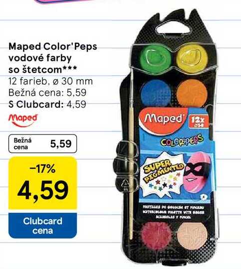 Maped Color'Peps vodové farby so štetcom