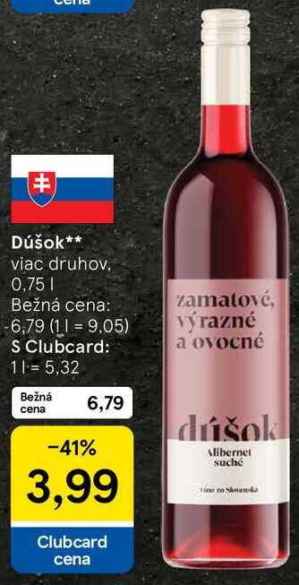 Dúšok, 0,75 l