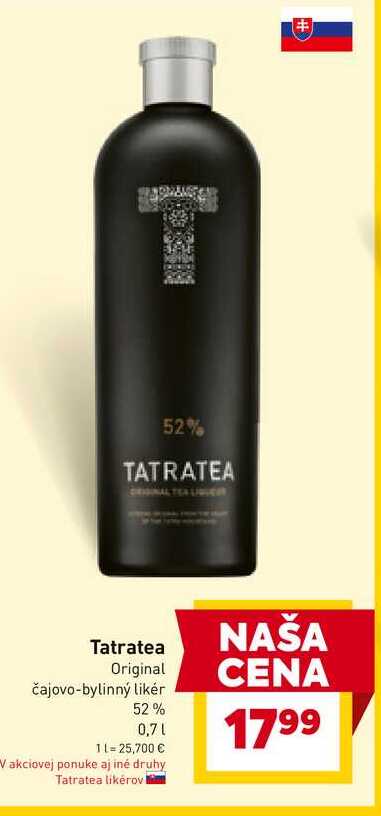 Karloff Tatratea 52% 0,7 l
