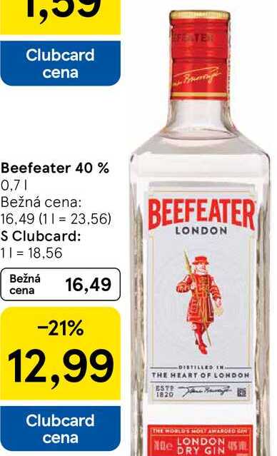 Beefeater 40 %, 0,7 l