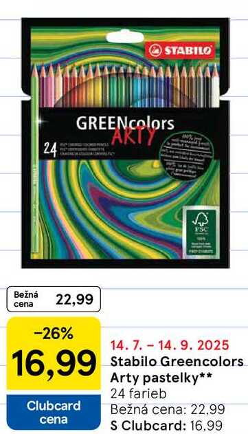 Stabilo Greencolors Arty pastelky