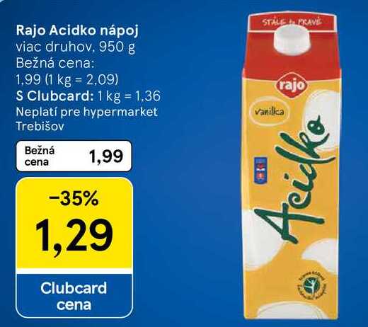 Rajo Acidko nápoj, 950 g