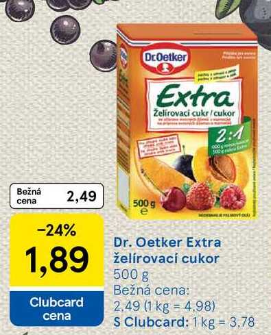 Dr. Oetker Extra želírovací cukor, 500 g 