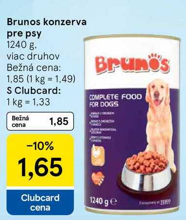 Brunos konzerva pre psy, 1240 g