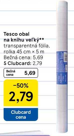 Tesco obal na knihu veľký