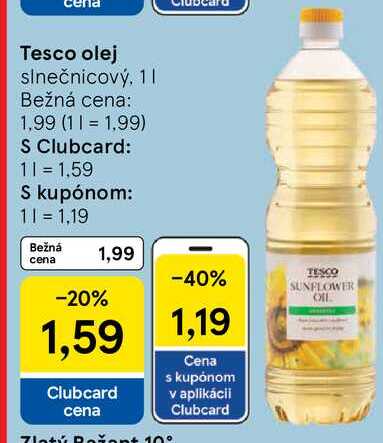 Tesco olej, 1 l