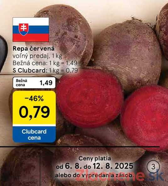 Repa červená, 1 kg