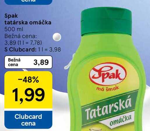 Spak tatárska omáčka, 500 ml 