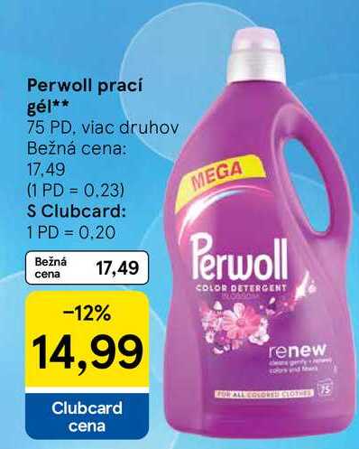 Perwoll prací gél, 75 PD