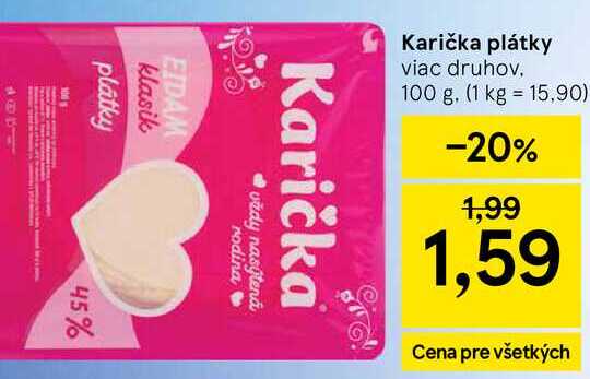 Karička plátky, 100 g