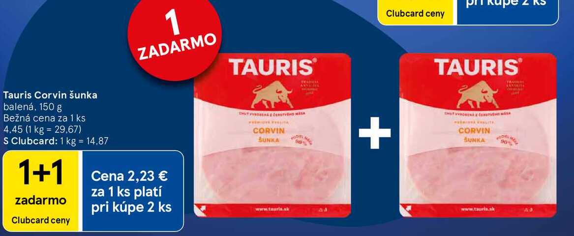 Tauris Corvin šunka, 150 g