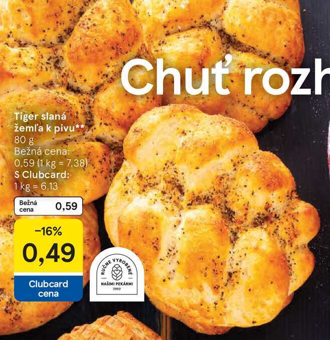 Tiger slaná žemľa k pivu, 80 g 