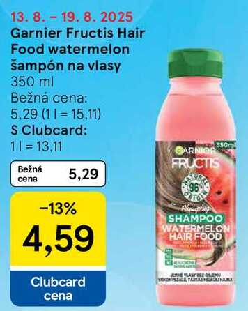 Garnier Fructis Hair Food watermelon šampón na vlasy, 350 ml 