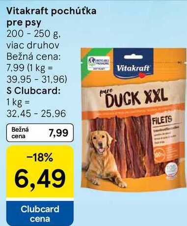 Vitakraft pochúťka pre psy, 200 - 250 g