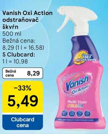 Vanish Oxi Action odstraňovač škvŕn, 500 ml 