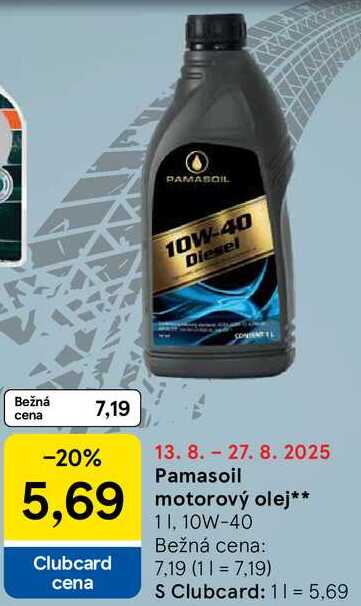 Pamasoil motorový olej, 1 l