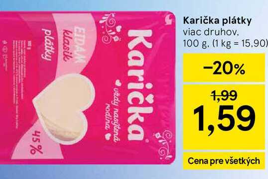 Karička plátky, 100 g