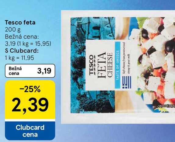 Tesco feta, 200 g
