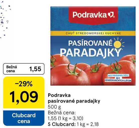 Podravka pasírované paradajky, 500 g