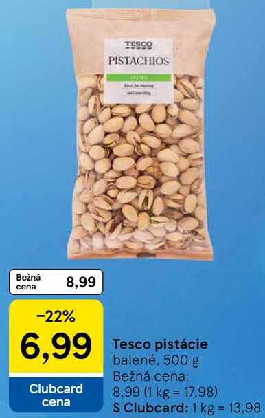 Tesco pistácie, 500 g 