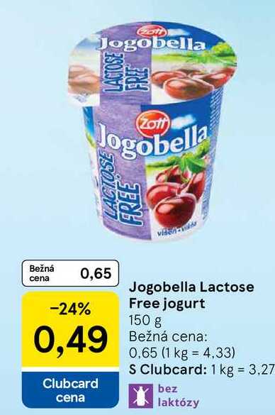 Jogobella Lactose Free jogurt, 150 g