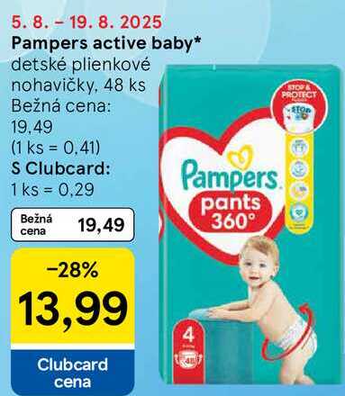 Pampers active baby, 48 ks