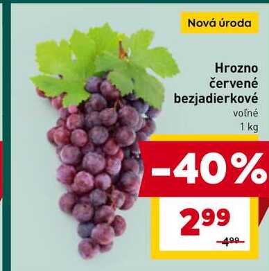 Hrozno červené bezjadierkové voľné 1 kg
