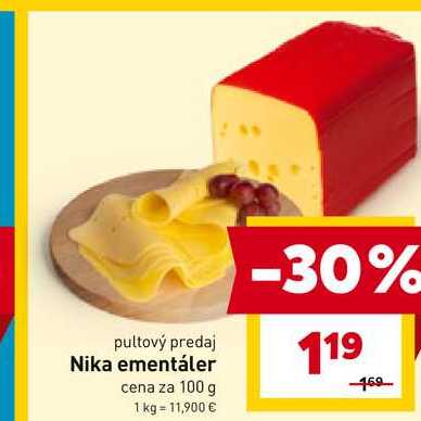Nika ementáler cena za 100 g 