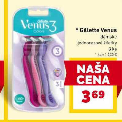 Gillette Venus dámske jednorazové žiletky 3 ks