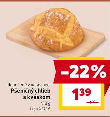 Pšeničný chlieb s kváskom 410 g 