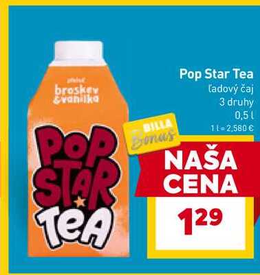 Pop Star Tea Ľadový čaj 3 druhy 0,5l