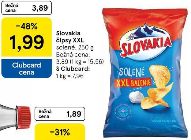 Slovakia čipsy XXL, 250 g 