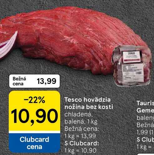 Tesco hovädzia nožina bez kosti, 1 kg