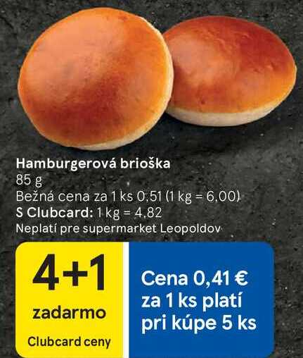 Hamburgerová brioška, 85 g